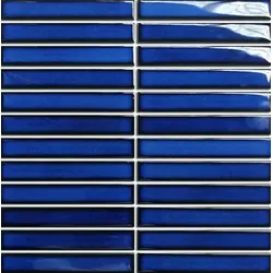 Keramikmosaik Premium Mosaik Kit Kat tiefblau 30x30 cm glänzend MOSKK2DBL