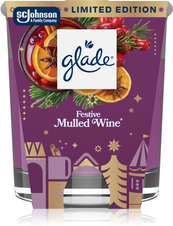 GLADE Festive Mulled Wine bougie parfumée 112 g