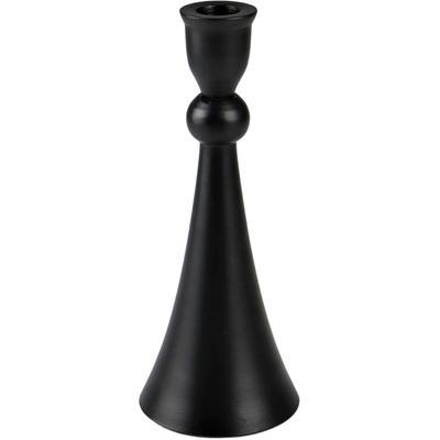 Kerzenständer AM DESIGN "aus Aluminium", schwarz, H:20cm Ø:8cm, Aluminium, Kerzenhalter, Stabkerzenhalter