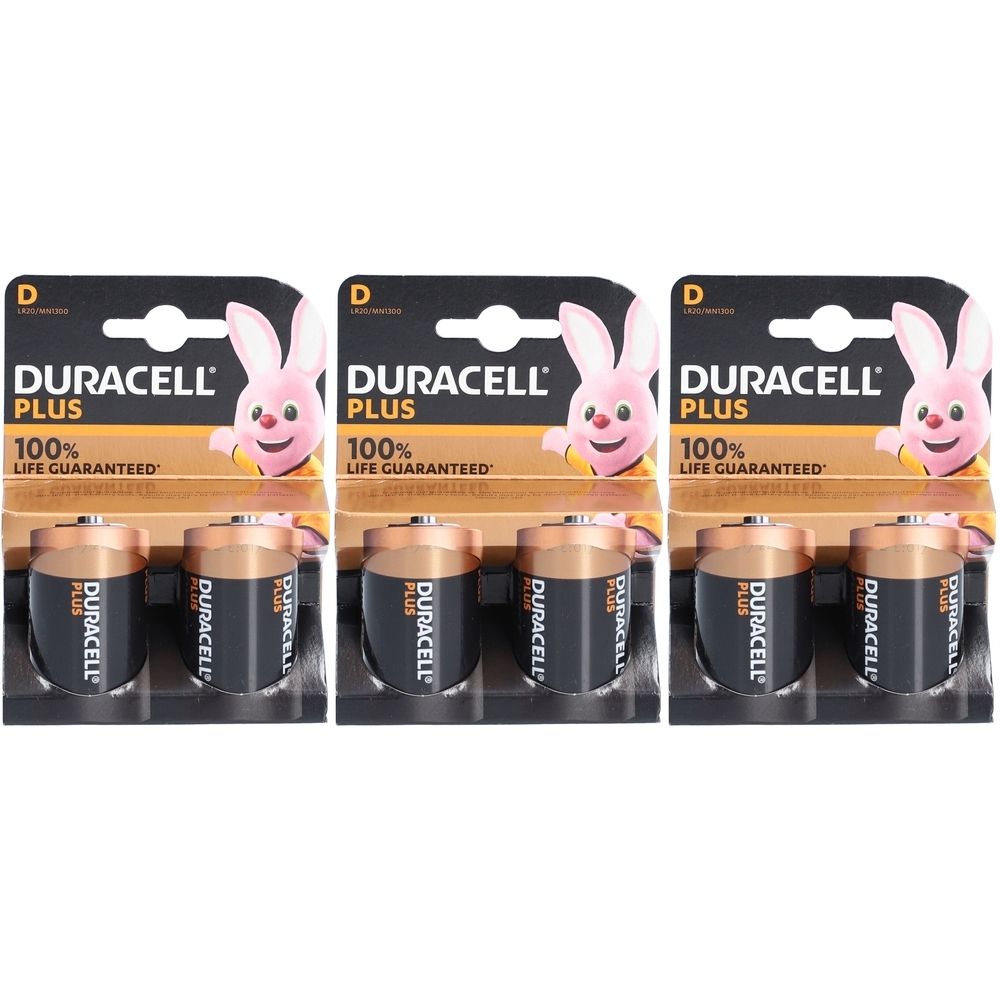 Batterien Mono Lr20D Mn1300 Duracell Plus 3x 3x2 St