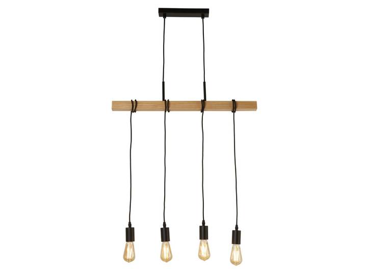 Pendelleuchte Woody, Eschefarben, Holz, Metall, 6x207x70 cm, Europäischer Sicherheitsstandard, Lampen & Leuchten, Innenbeleuchtung, Hängeleuchten, Pendelleuchten