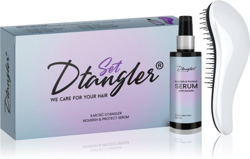 Dtangler We Care For Your Hair Set coffret cadeau pour cheveux Silver