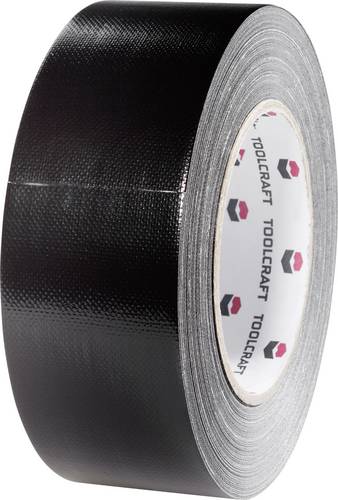 TOOLCRAFT 54B48L20SC 54B48L20SC Gewebeklebeband Gaffer Schwarz (L x B) 20m x 48mm 1St.