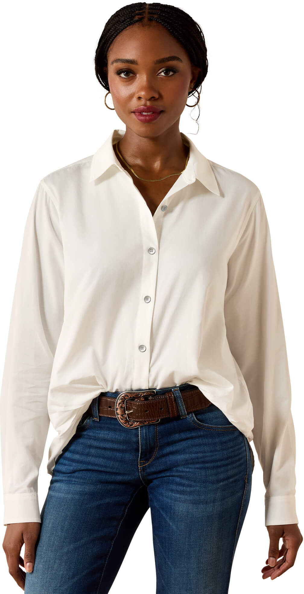 Women's Homestyle Shirt in Cloud Dancer, Size: 2XL by Ariat