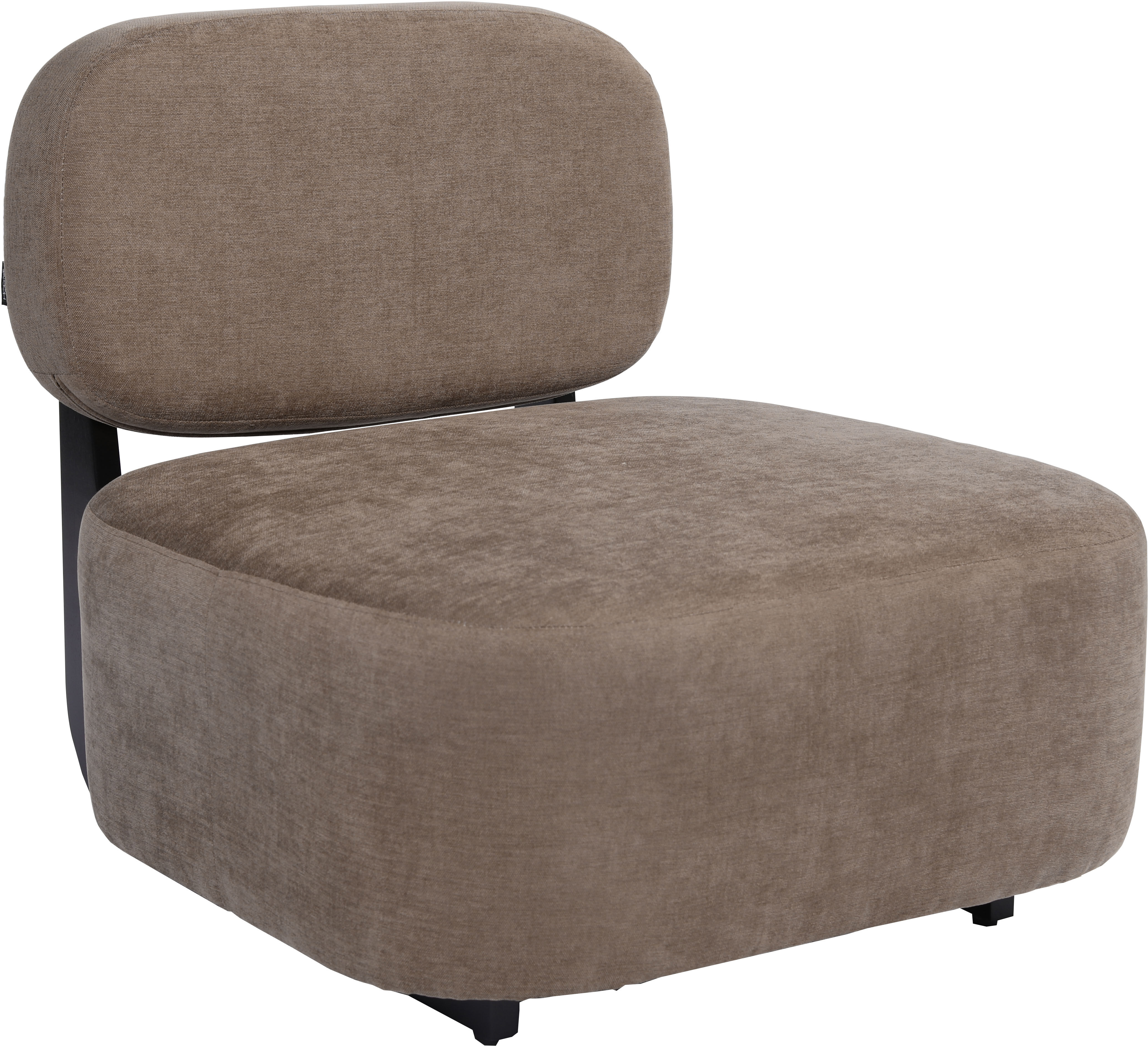 Loungesessel HOME AFFAIRE "LIORAN Designsessel mit filigranem Holzgestell, Feinstruktur-Bezug", braun (taupe), B:73cm H:72cm T:85cm, rubber wood leg, pine wood frame, plywood seat and back, foam, fabric, Sessel, Loungesessel, Designklassiker, modern und z