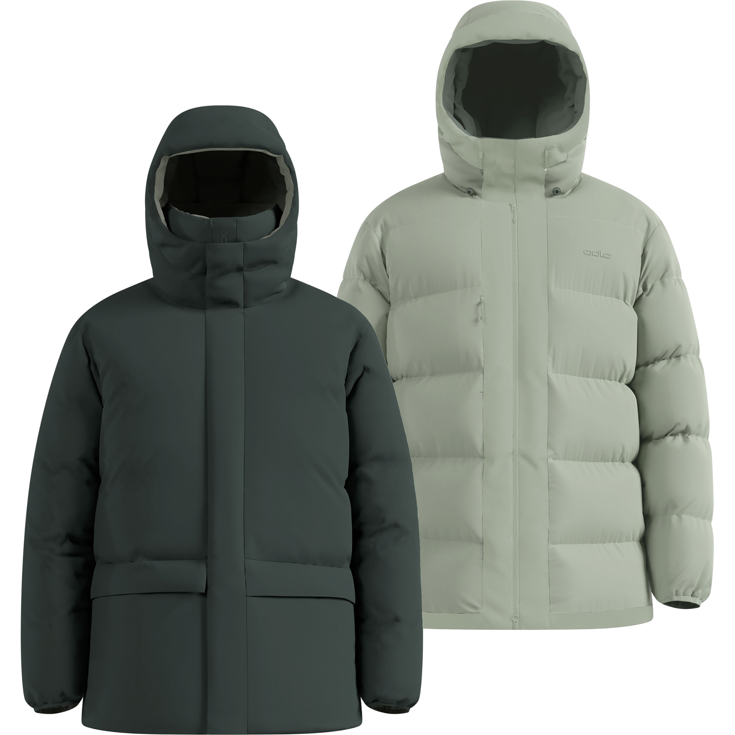 Odlo Down Oversized Herren Isolationsjacke gruen Größe XL Trekking Windabweisend Wasserabweisend