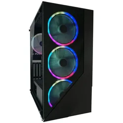 LC Power Gaming-PC Gehäuse LC-803B-ON Midi-Tower schwarz