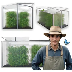 GARMIO® Frühbeet Mini Gewächshaus Protea mit Dachfenster, UV-Schutz, Alu Frühbeet, Mini-Gewächshaus, Treibhaus, Frühbeetkasten