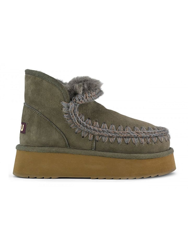 Mou Leder-Winterboots in Khaki - 38
