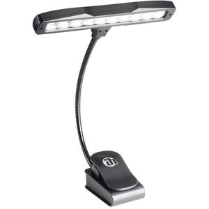 Adam-Hall Leselampe SLED 10, mit Klemme, LED, dimmbar, kaltweiß, Batterie