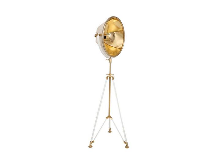 Kayoom Stehleuchte, Weiss, Goldfarben, Beige, Metall, Kunststoff, Textil, rund, 57x157x53 cm, Lampen & Leuchten, Innenbeleuchtung, Stehlampen, Stehlampen