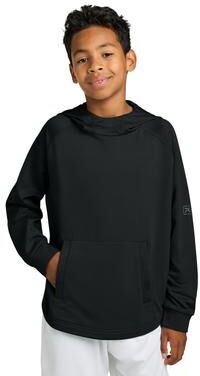 Richardson RY7200LSH Youth Charge Performance Fleece Long Sleeve Hoodie in Black size XS   Polyester Blend