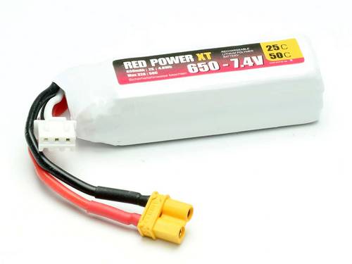 Red Power Modellbau-Akkupack (LiPo) 7.4 V 650 mAh 25 C Softcase XT30