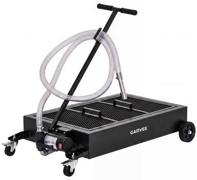Garvee 20 & 25 Gal 110V Electric Oil Drain Pan with Pump, Carbon Steel Black
