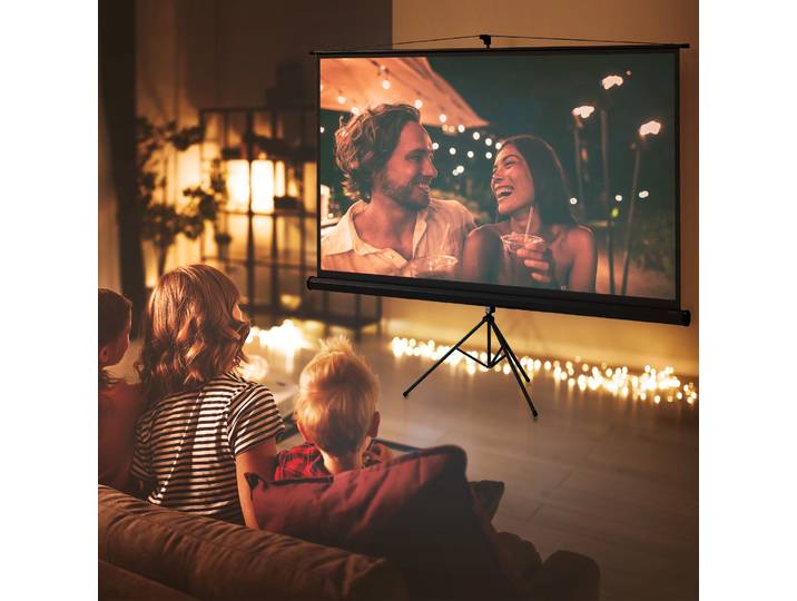 HOMCOM Écran Projection 100 4K HD 16:9 Trépied Réglable
