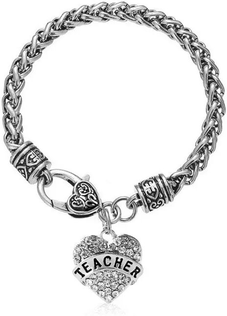 INF Armband "Lehrer" Dankeschön Geschenk Zinklegierung Silber