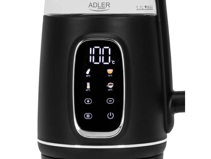 Adler ad_1305bs AD 1305 Elektrischer Wasserkocher, 1,7 l, Schwarz