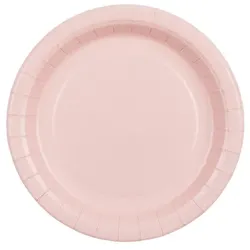 PartyDeco 6x Pappteller, hellrosa, 18 cm