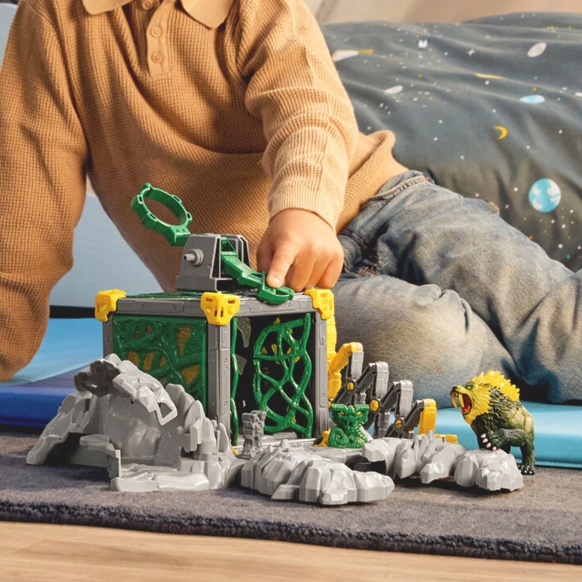 Spielwelt SCHLEICH "ELDRADOR CREATURES, Jungle Stronghold (42809)", grün (bunt), Spielfigurenwelten, KinderB:45cm H:34cm T:28cm, Kunststoff, Spielwelt, B:45cm H:34cm T:28cm