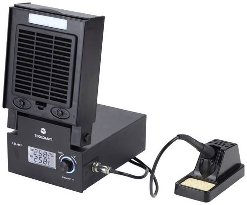 TOOLCRAFT LSL-951 Lötstation mit LED-Beleuchtung und Lötrauchabsaugung digital 80W 160 - 480°C
