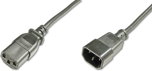 Digitus Strom Kabel [1x Kaltgeräte-Stecker C14 - 1x Kaltgeräte-Buchse C13] 5.00 m Schwarz