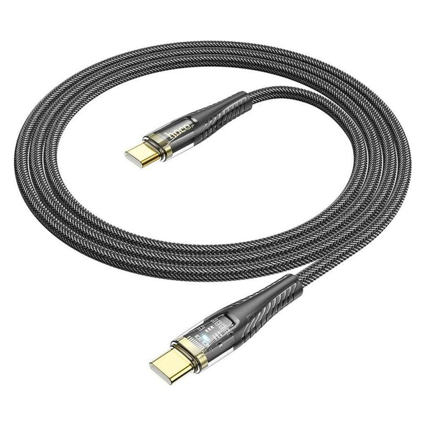 Hoco Cable Cable USB C to USB C 3A 60W 1,2 m U121 black (1.20 m, 60 W) (58800008)
