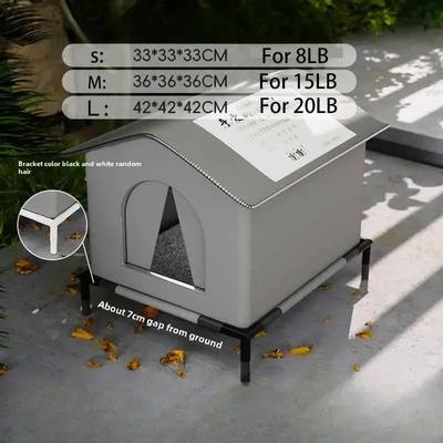 Inspire Essentials WeatherGuard Outdoor Cat House Insulated Winter Shelter e l 42x42x42cm