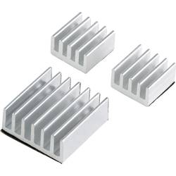 TRU COMPONENTS PCooler Kühlkörper-Set Passend für (Entwicklungskits): Raspberry Pi®, Banana Pi Silber TC-11607364