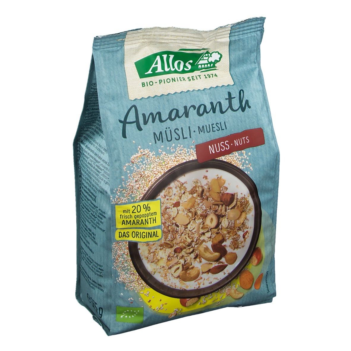 Allos Bio Amaranth Müsli, Nuss 375 g Müsli