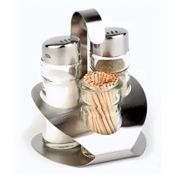 APS Menage »Pro« für Salz Pfeffer Zahnstocher transparent, 9.2x8.5 cm