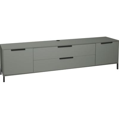 Lowboard MÄUSBACHER "Bonnie", grün (pine grün matt lack), B:216cm H:60cm T:45cm, Sideboards, Lowboard, Lowboard mit Quadratgestell