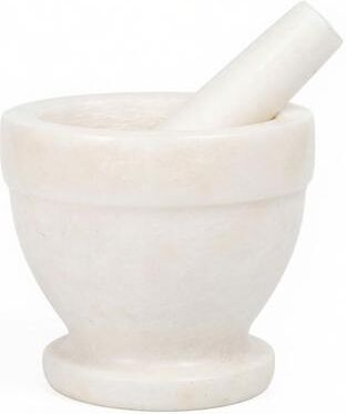 Creative Labs Home Off-White Marble Mortar and Pestle Set