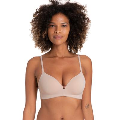 Soft-BH DORINA "FILI", Damen, Gr. 70, Cup D, beige, Obermaterial: 61% Polyamid, 28% Polyester, 11% Elasthan, unifarben, Basic, BHs Soft-BH, bügellos, vorgeformte Körbchen