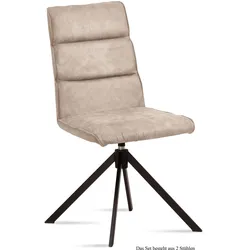 ESSZIMMERSTUHL drehbar (2er-Set) Deedea 47x92x60 Schwarz/Natur