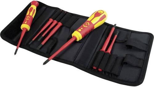 C.K VDE Wechselklingen-Set 10teilig Schlitz, Kreuzschlitz Pozidriv, Plus/Minus
