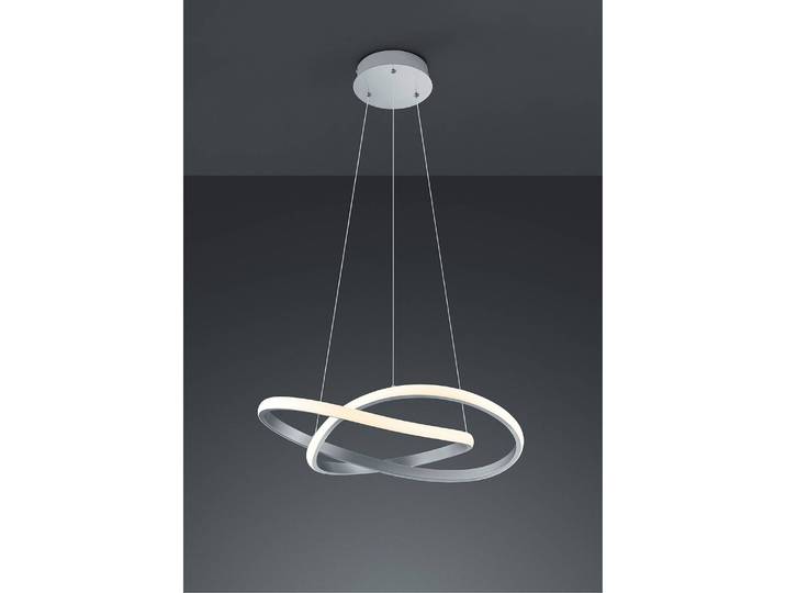 Suspension LED Course Ø 60cm Argenté Matériau : Métal, Matière plastique Surface en métal : Nickelé Type de matière synthétique : Silicone Type