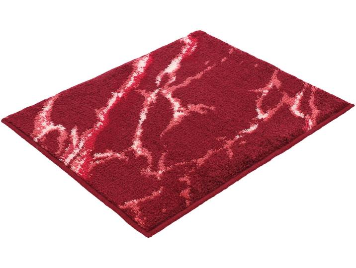 Badematte VOSSEN »Marble« , rot (rubin), H:16mm, Polyacryl, Badematten, Badematte