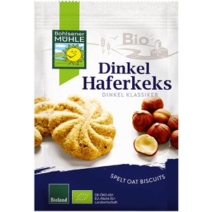 Bohlsener-Mühle Kekse Dinkel Haferkeks, BIO, mit Haselnüssen & feiner Butter, 125 g