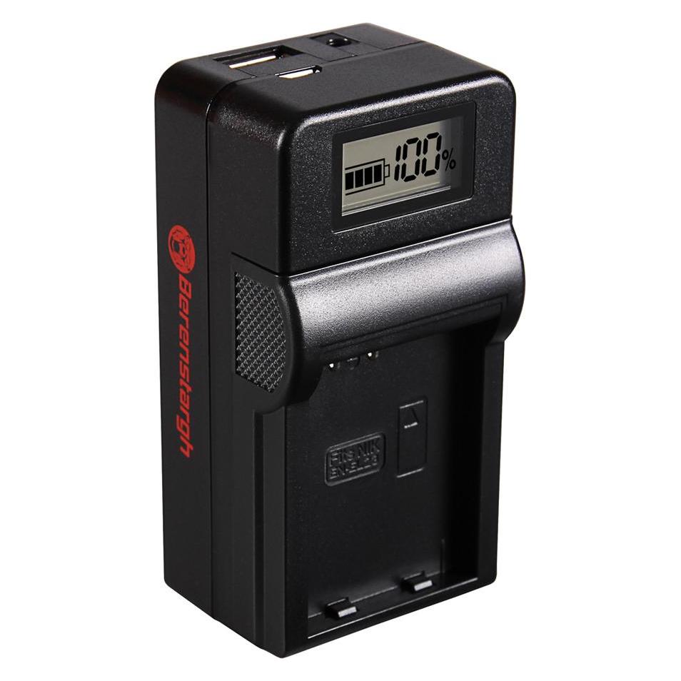 Berenstargh Synchron USB Ladegerät f. Nikon EN-EL23 Coolpix p600 (Kamera Akku Ladegerät) (61064185)