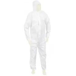 Meditrade Suavel® YETI Overall Schutzanzug, weiß – Chemikalienschutz Typ 5/6, atmungsaktiv, CE Kategorie III - Größe XL 1 St
