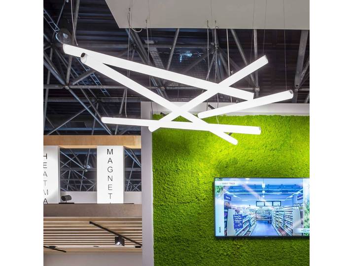 Molto Luce Hängeleuchte Valo PDI, dimmbar, weiß / opal, für Arbeitszimmer / Büro, Aluminium, Modern