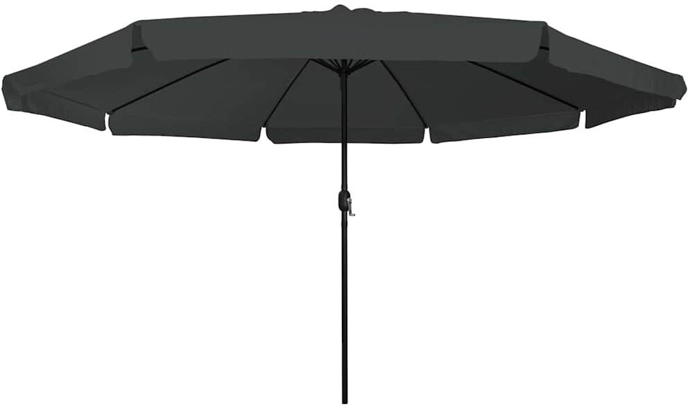 Bay Isle Home Garden Parasol Polyester and Steel Outdoor Shade Patio Umbrella Leisure Anthracite 245cm H X 395cm W X 395cm D