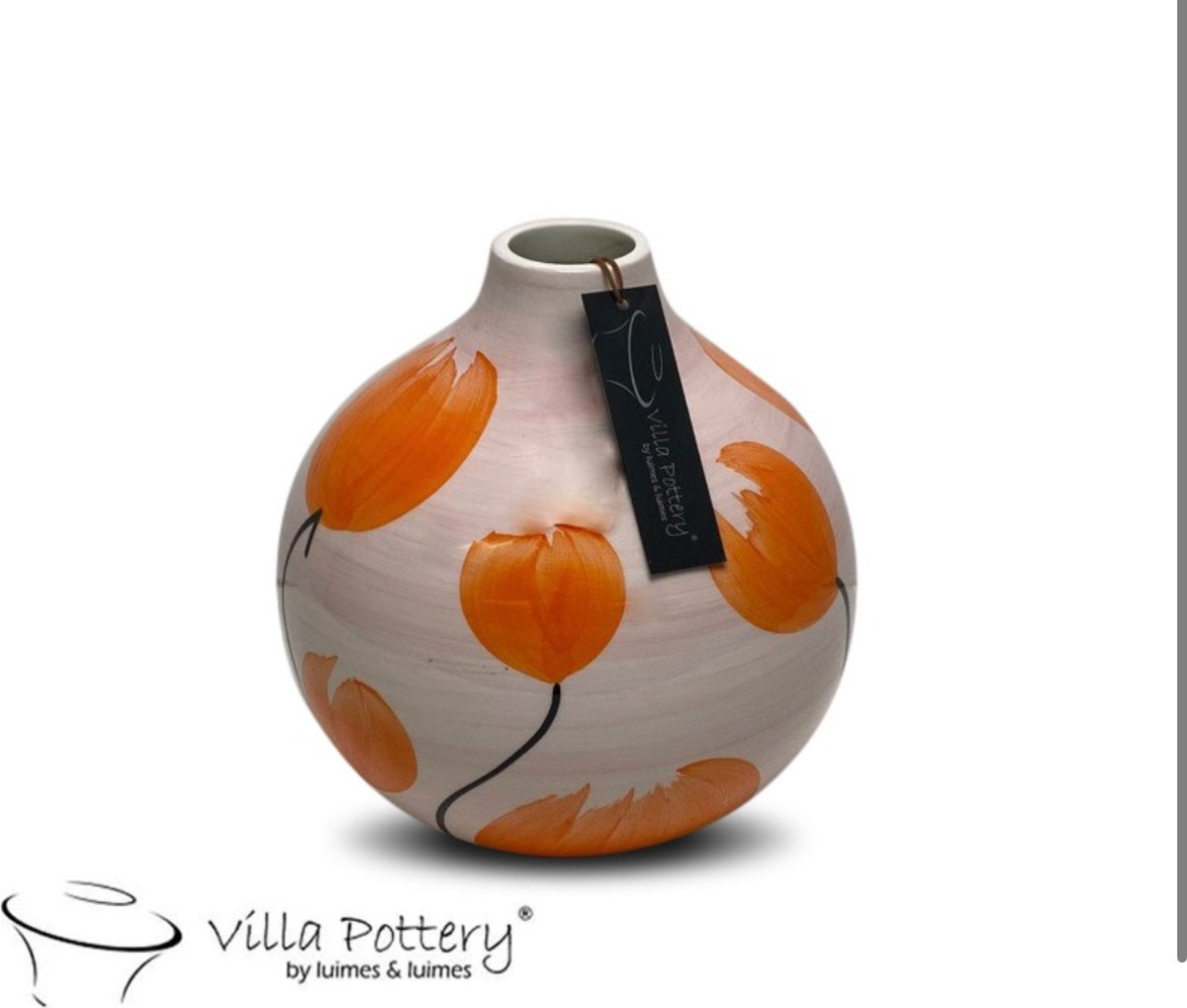 Villa Pottery Francis 1 Keramische Vaas - Pink/Orange