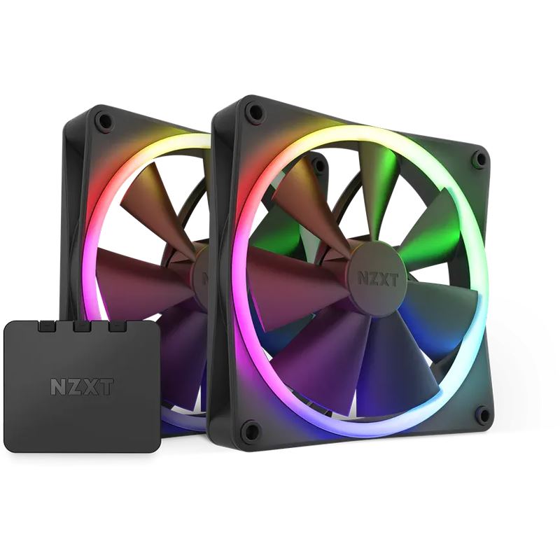 NZXT F Series F140 RGB, 2er-Pack 140x140x26mm 500-1800 U/min 20-32.5 dB(A) schwarz