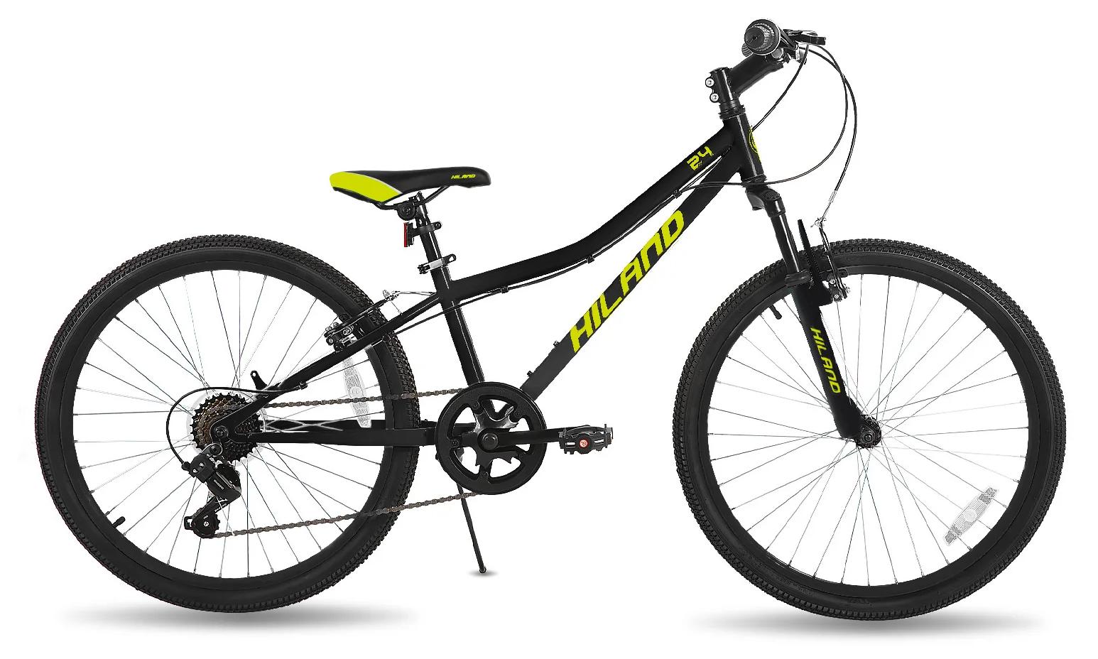 Kinder Mountainbike - 51 cm Räder - Federgabel vorne - stabiler Stahlrahmen - Aluminiumfelgen - V-Brake vorn, Rücktrittbremse hinten - Schwarz
