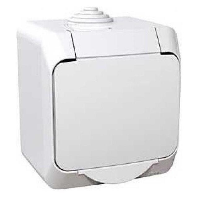 Schneider Socket Single Ip44 White Cedar+ (WDE000541)