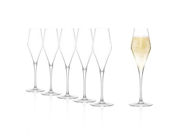 Stölzle Lausitz Q1 Champagnergläser Sektgläser 300 ml, 6er-Set Handgefertigte Champagnergläser für Sekt und Prosecco, aus bleifreiem Kristallglas, stoßfest & spülmaschinengeeignet