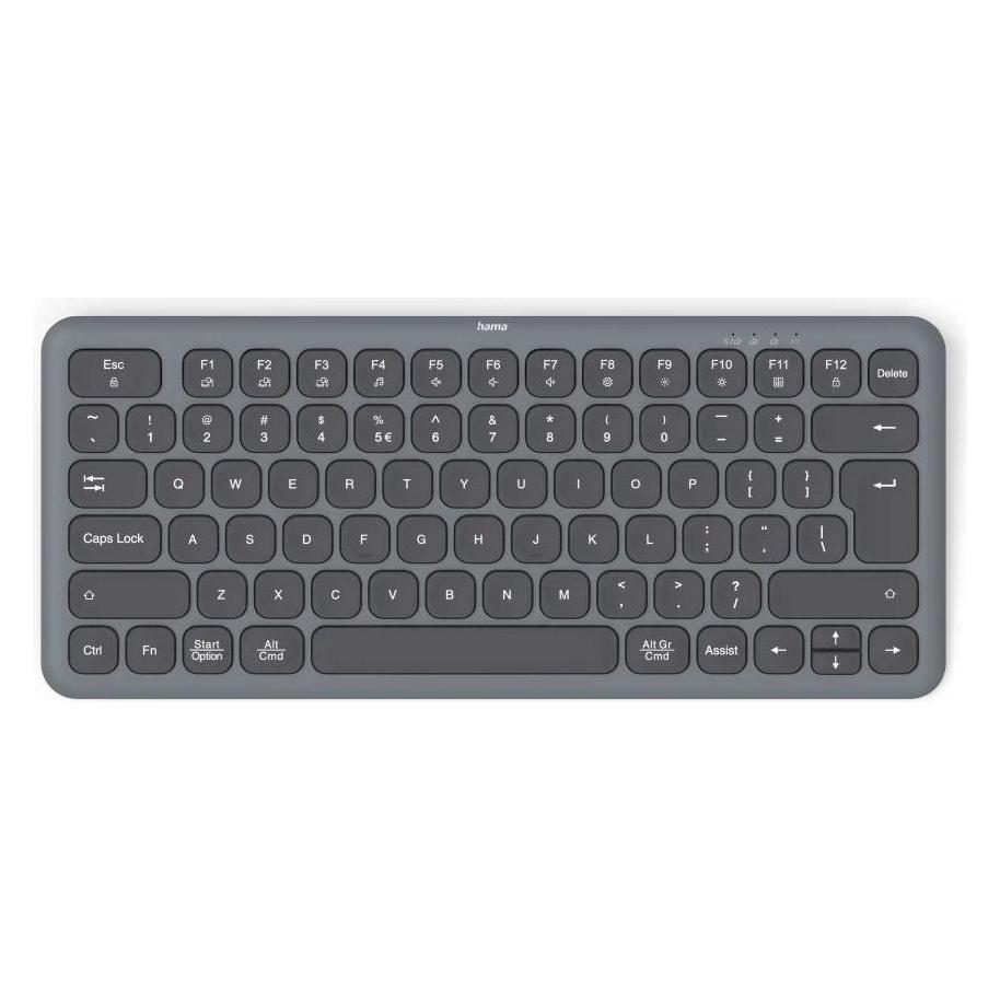 Hama WK-500 Mehrgeräte-Tastatur Schwarz-Grau (US, Kabellos) (U8173059)
