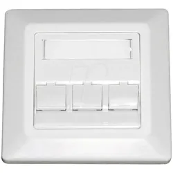 UNILAN 185869 - Unterputz Anschlussdose für 3x Keystone, weiß