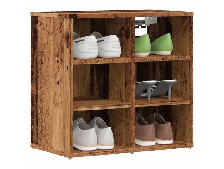 Armoires à chaussures - (2 pcs) - Meuble rangement - vieux bois 52x30x50 cm A3351